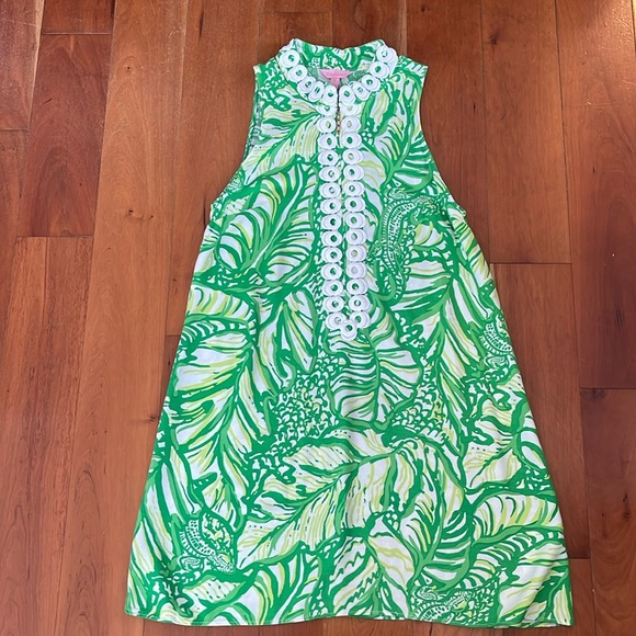 Lilly Pulitzer Dresses & Skirts - Lilly Pulitzer Green & White Sleeveless Mini Dress